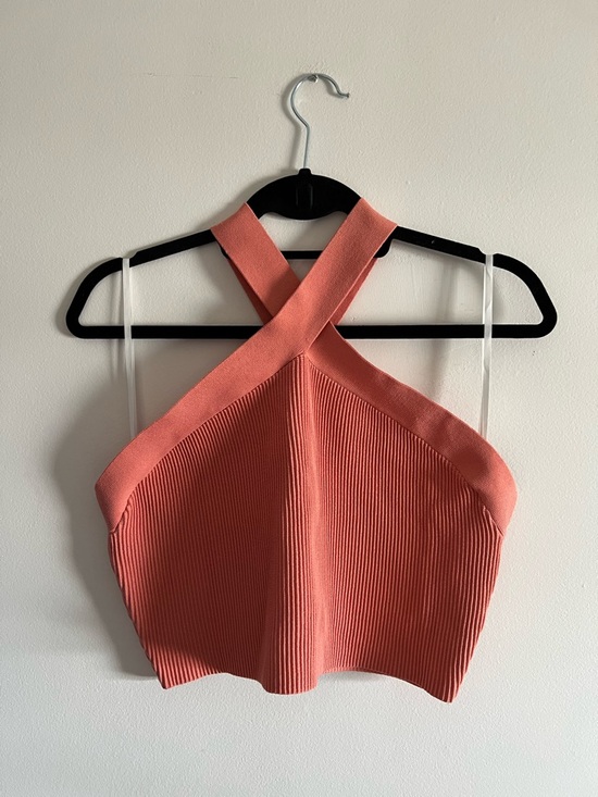 Babaton Tops - Babaton Coral Sculp Knit Criss Cross top